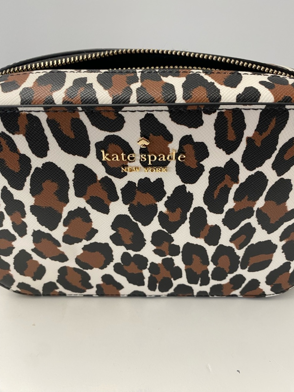 kate spade Madison Leopard-Print Crossbody Camera Bag KI377 - Cream/Brown/Black - Picture 4 of 16